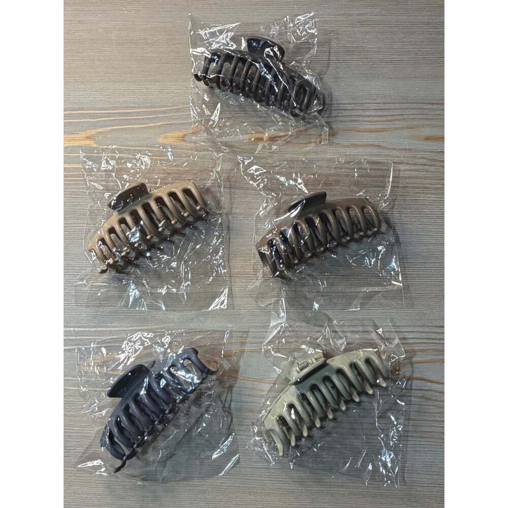 NEW 5 Large Matte Non-Slip Hair Claw Clips